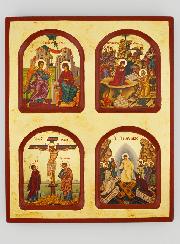 Icona Religiosa dei Misteri della Vita di Cristo - 22cm