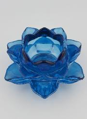 Portacandela Fiore di Loto -Blu