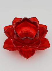 Portacandela Fiore di Loto - Rosso