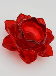 Portacandela Fiore di Loto - Rosso