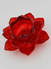 Portacandela Fiore di Loto - Rosso