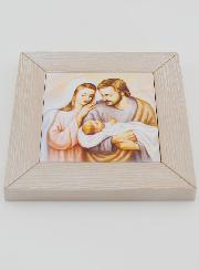 Cornice Icona Moderna Giuseppe & Sacra Famiglia - 11 cm