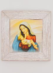 Cornice Icona Moderna Madonna col Bambino - 11 cm
