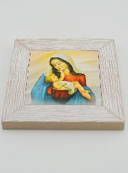 Cornice Icona Moderna Madonna col Bambino - 11 cm