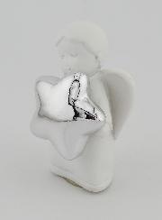 Angelo con Stella Argentata - 6 cm