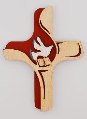Croce Dello Spirito Santo in Legno Bicolore - 16 cm