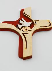 Croce Dello Spirito Santo in Legno Bicolore - 16 cm