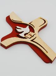 Croce Dello Spirito Santo in Legno Bicolore - 16 cm