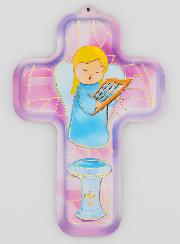 Croce in Legno Bambino - Angelo Custode Battesimo