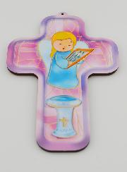 Croce in Legno Bambino - Angelo Custode Battesimo