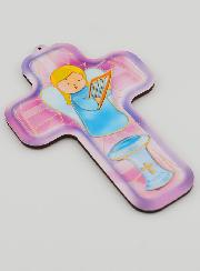 Croce in Legno Bambino - Angelo Custode Battesimo