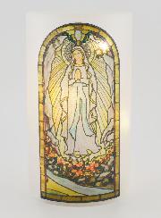 Portacandela LED - Madonna di Lourdes & Preghiera
