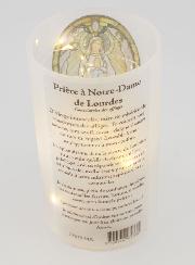 Portacandela LED - Madonna di Lourdes & Preghiera