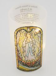 Portacandela LED - Madonna di Lourdes & Preghiera