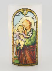 Portacandela LED - San Giuseppe & Preghiera