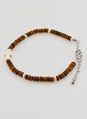 Bracciale Croce e Pietre Marroni