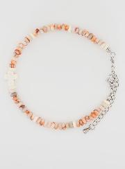Bracciale Croce e Pietre Granito Rosa