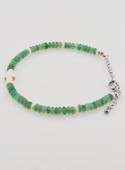 Bracciale Croce e Pietre in Vetro Verde
