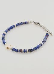 Bracciale Croce e Pietre Blu