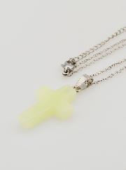 Collana Religiosa Catena in Inox & Croce Fosforescente