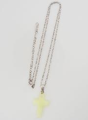 Collana Religiosa Catena in Inox & Croce Fosforescente