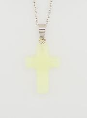 Collana Religiosa Catena in Inox & Croce Fosforescente