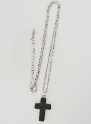 Collana Religiosa Catena in Inox & Pietra Lavica