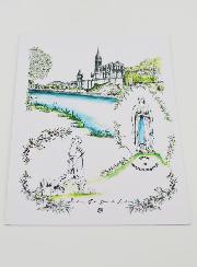 Cartolina del Santuario di Lourdes