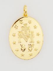 Medaglia Miracolosa Finitura Oro 18k - 12mm