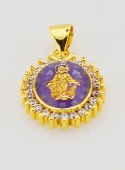 Medaglia Vergine Miracolosa Viola - 17mm