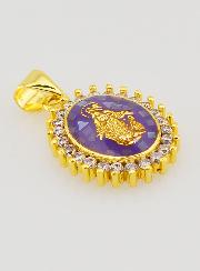Medaglia Vergine Miracolosa Viola - 17mm