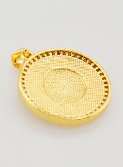 Medaglia Croce & Smalto Nero - 22mm