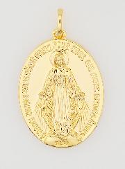 Medaglia Miracolosa Finitura Oro 18k - 24mm