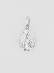 Medaglia Miracolosa in Argento Rodiato - 10mm