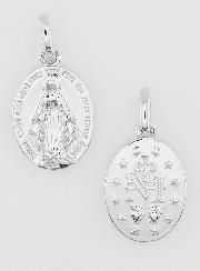 Medaglia Miracolosa in Argento Rodiato - 14mm