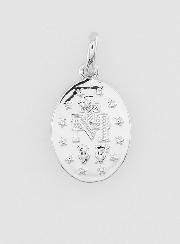 Medaglia Miracolosa in Argento Rodiato - 14mm