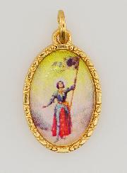 Medaglia Con Bordo 25 mm - Santa Giovanna d'Arco