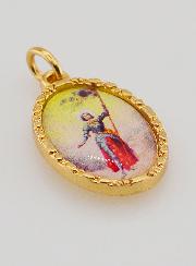 Medaglia Con Bordo 25 mm - Santa Giovanna d'Arco