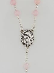 Rosario in Pietre Naturali di Quarzo Rosa