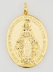 Medaglia Miracolosa Finitura Oro 18k - 26mm