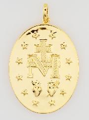 Medaglia Miracolosa Finitura Oro 18k Premium - 16mm