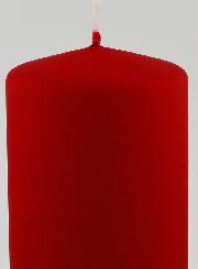 Candela Decorativa Effetto Velluto Opaco - Rosso