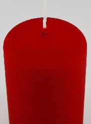 Candela Decorativa Effetto Velluto Opaco - Rosso