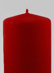 Candela di Natale Effetto Velluto - Rossa