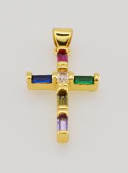 Ciondolo Croce Multicolore