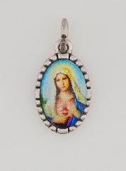 Medaglia Con Bordo 15 mm - Sacro Cuore di Maria