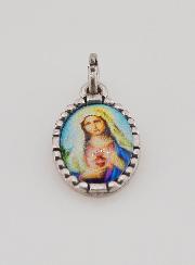 Medaglia Con Bordo 15 mm - Sacro Cuore di Maria