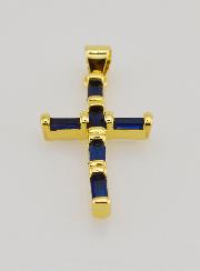 Ciondolo Croce Blu