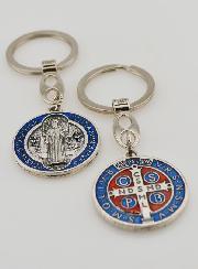 Portachiavi Medaglia di San Benedetto Colorata