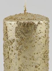 Candela Decorativa Glitterata - Champagne